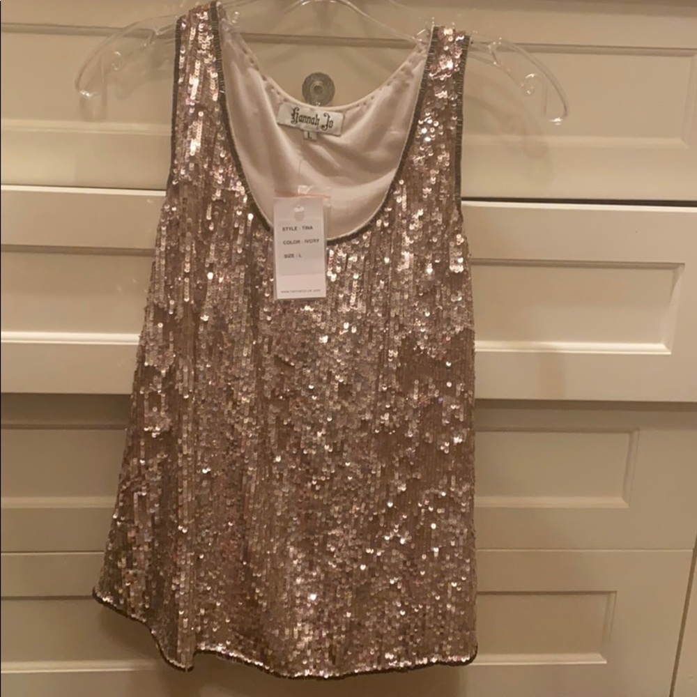 HANNAH JO SEQUIN TOP